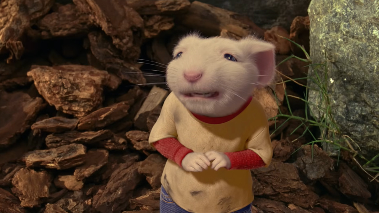 Scared Stuart Little meme template