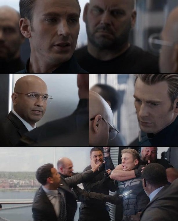 Captain America Elevator meme template