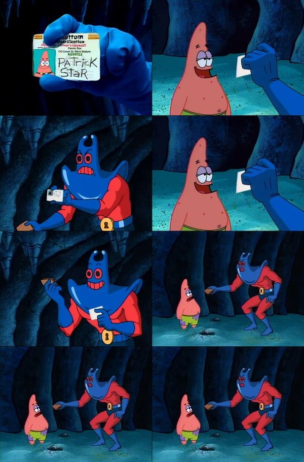 Patrick Wallet meme template