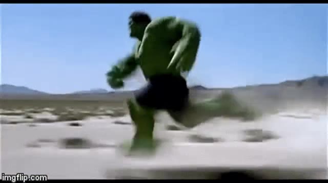 Hulk Run GIF meme template