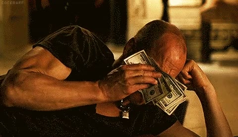 Zombieland money tears GIF meme template