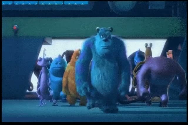Monster Inc. Walking GIF meme template
