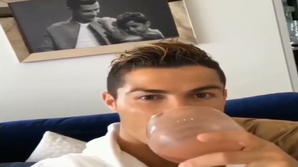 Ronaldo Drinking GIF meme template