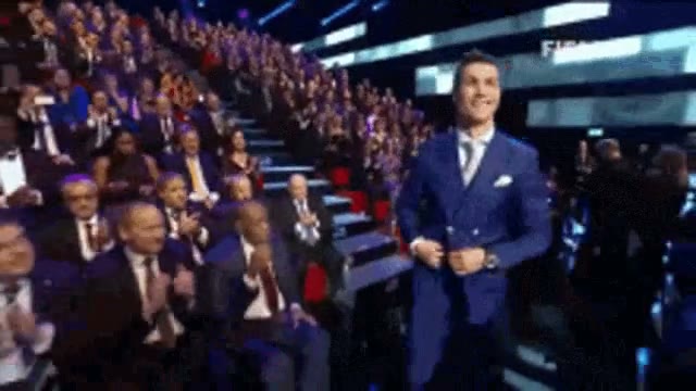 ronaldo award GIF meme template