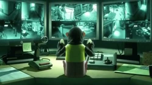 Toy Story 3 monkey waiting GIF meme template
