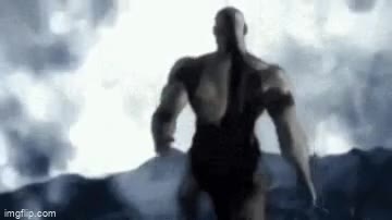 Kratos falling GIF meme template