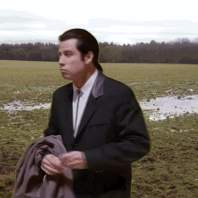 lost in a field GIF meme template